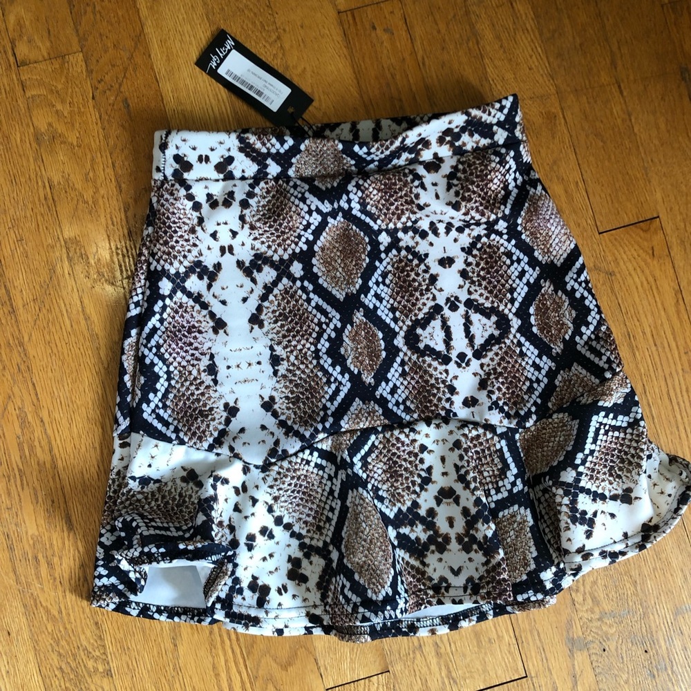NWT nasty gal scuba snake skirt